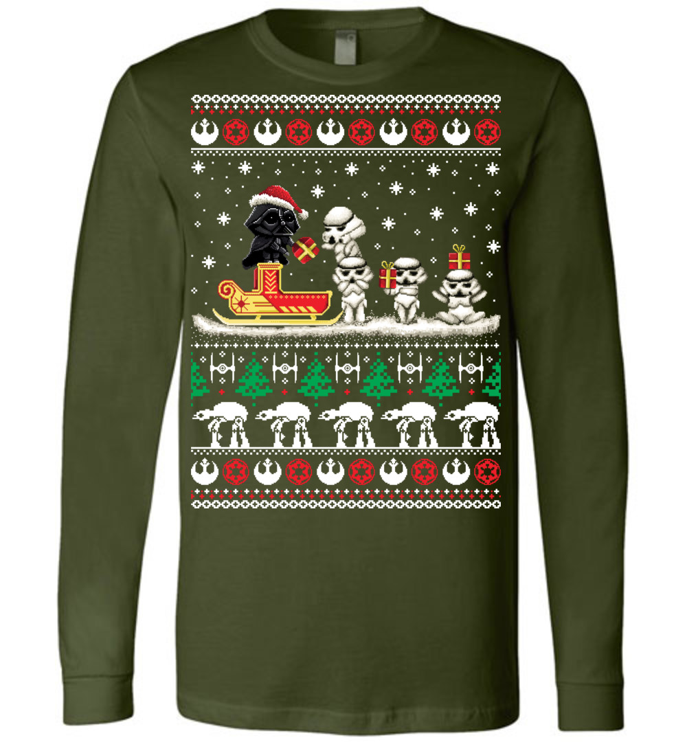 Star Wars Christmas Canvas Long Sleeve TShirt The Wholesale TShirts By VinCo