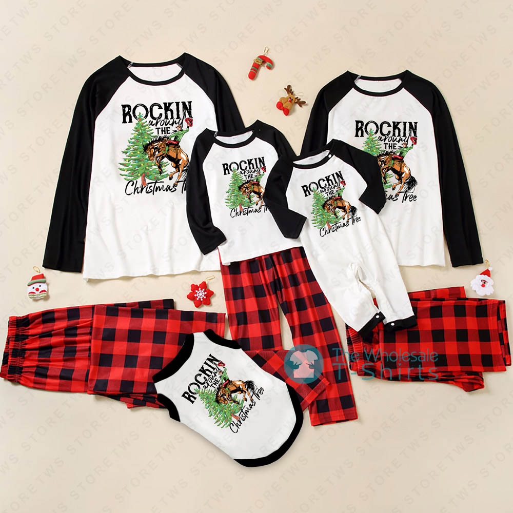 Rockin Around The Christmas Tree Matching Dog And Owner Pajamas The